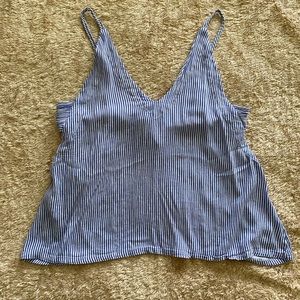 Lulu's Blue and White Striped Tank Top